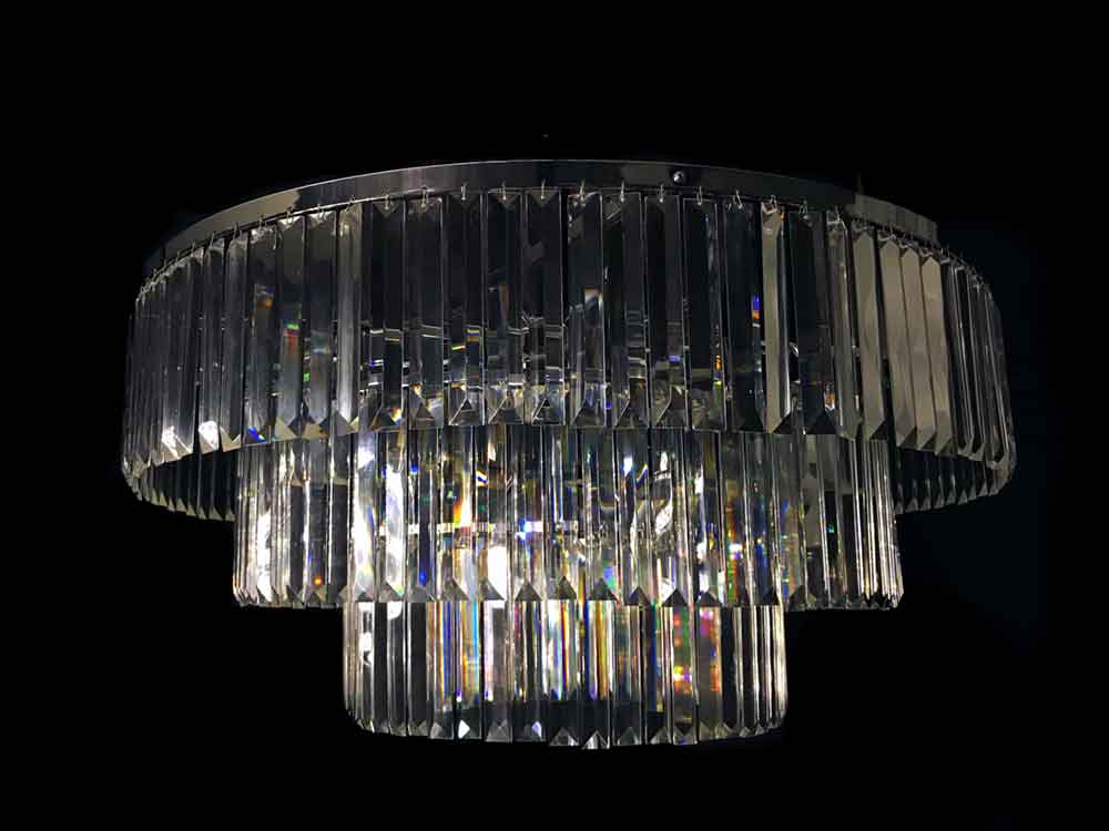 Tiered 12 Light Crystal Chandelier